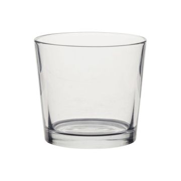 Bougeoir en verre ALENA, transparent, 9cm, Ø10cm
