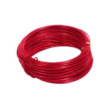 Aluminiumdraht TANEA, rot lackiert, 30m, Ø2mm Aluminiumdraht TANEA, rot lackiert, 30m, Ø2mm