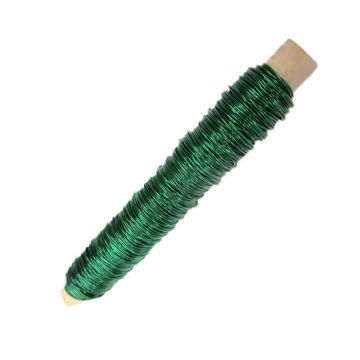 Fil métallique décoratif résistant vert ZELMA, 100g, 50m, Ø0,5mm Fil métallique décoratif résistant vert ZELMA, 100g, 50m, Ø0,5mm