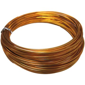 Aluminiumdraht TANEA, gold lackiert, 12m, Ø2mm Aluminiumdraht TANEA, gold lackiert, 12m, Ø2mm