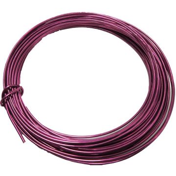 Aluminiumdraht TANEA, pink lackiert, 12m, Ø2mm Aluminiumdraht TANEA, pink lackiert, 12m, Ø2mm