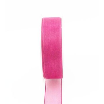 Organzaband OSNA, pink, 25m, 25mm Organzaband OSNA, pink, 25m, 25mm