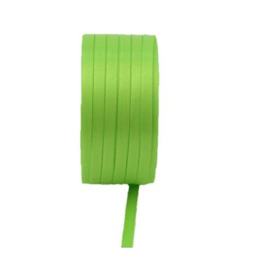 Ruban double en satin VIPKE, vert pomme, 50 m, 6 mm Ruban double en satin VIPKE, vert pomme, 50 m, 6 mm