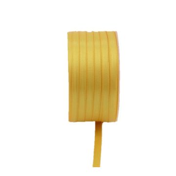 Doppel-Satinband VIPKE, gelb, 50m, 6mm Doppel-Satinband VIPKE, gelb, 50m, 6mm
