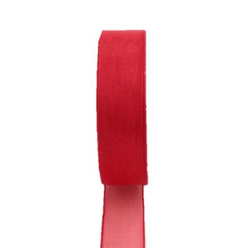 Ruban organza OSNA, rouge, 50m, 10mm Ruban organza OSNA, rouge, 50m, 10mm