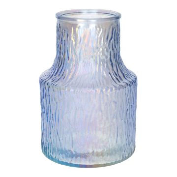 Vase à fleurs LUCIENNE en verre, à motifs, irisé lavande, 19,8 cm, Ø 13,5 cm Vase à fleurs LUCIENNE en verre, à motifs, irisé lavande, 19,8 cm, Ø 13,5 cm
