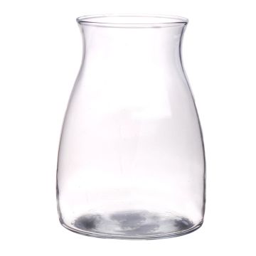 Vase à fleurs COREY en verre, transparent, 20cm, Ø10cm/Ø15cm