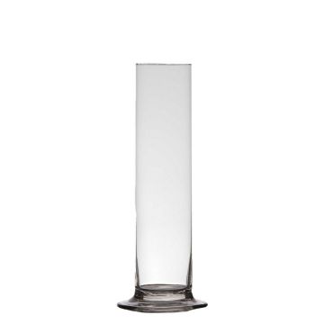 Vase soliflore ABIRAMY en verre, pied, transparent, 15cm, Ø6cm