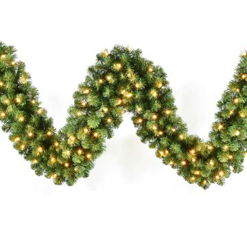 Guirlande de sapin artificielle VARKAUS, LED, 275cm, Ø35cm