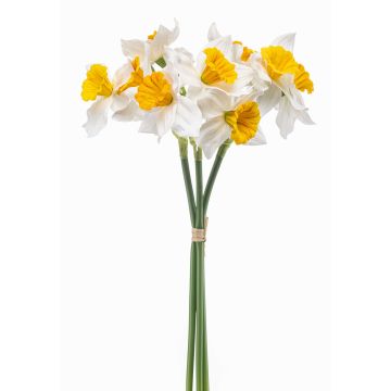 Bouquet de fleurs synthétiques de jonquilles BROZIN, blanc-jaune, 40cm Bouquet de fleurs synthétiques de jonquilles BROZIN, blanc-jaune, 40cm