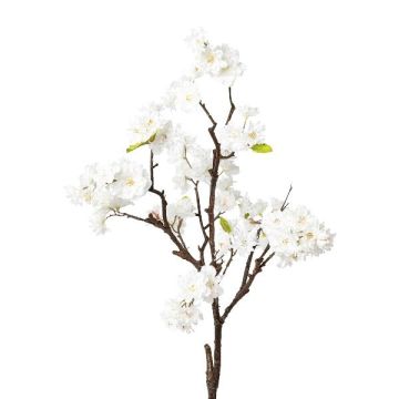 Branche artificielle de cerisier du Japon VRELTA avec des fleurs, blanc, 85cm