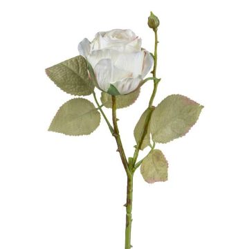 Fleur décorative Rose ZORKLIN, blanc, 45cm