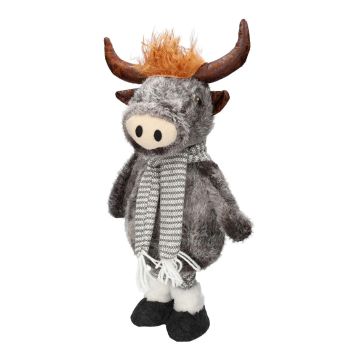 Animal décoratif en peluche « Taureau » STADEN, debout, gris, 20 x 13 x 46 cm Animal décoratif en peluche « Taureau » STADEN, debout, gris, 20 x 13 x 46 cm