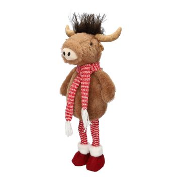 Taurus décoratif en peluche STADEN, debout, marron-rouge, 25 x 18 x 67 cm Taurus décoratif en peluche STADEN, debout, marron-rouge, 25 x 18 x 67 cm