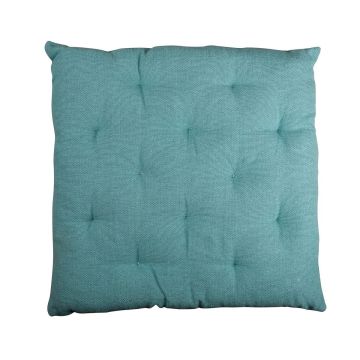 Coussin d'assise TALINA, avec piquage, bleu, 40x40x5cm