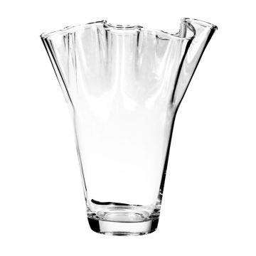 Vase à fleurs en verre JODY EARTH, transparent, 30cm, Ø21cm