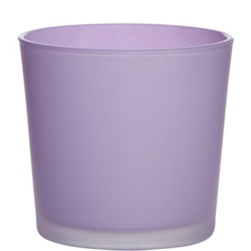 Cache-pot en verre ALENA FROST, violet clair mat, 11cm, Ø11,5cm