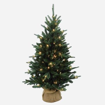 Sapin de Noël artificiel HANKO, LED, sac en jute, 60cm, Ø40cm Sapin de Noël artificiel HANKO, LED, sac en jute, 60cm, Ø40cm