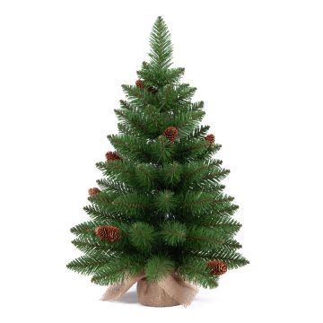 Sapin artificiel HEINOLA avec pommes de pin, sac en jute, 60cm, Ø40cm Sapin artificiel HEINOLA avec pommes de pin, sac en jute, 60cm, Ø40cm