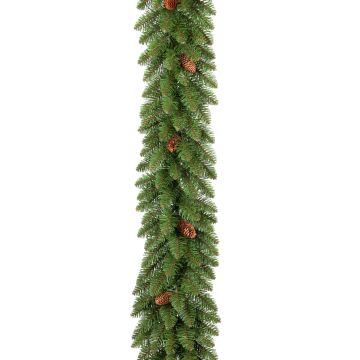 Guirlande de sapin artificielle HEINOLA avec pommes de pin, verte, 270cm, Ø30cm