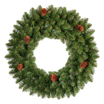 Couronne de sapin artificielle HEINOLA avec pommes de pin, verte, Ø60cm Couronne de sapin artificielle HEINOLA avec pommes de pin, verte, Ø60cm