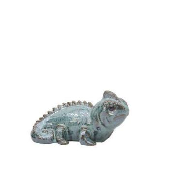 Figurine de caméléon ALOVIA en céramique, bleu clair, 20x12x11cm Figurine de caméléon ALOVIA en céramique, bleu clair, 20x12x11cm