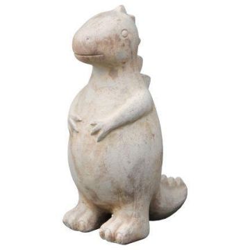 Figurine d'animal T-Rex AMORIA en terre cuite, faite à la main, patinée, beige, 25x14x33cm Figurine d'animal T-Rex AMORIA en terre cuite, faite à la main, patinée, beige, 25x14x33cm