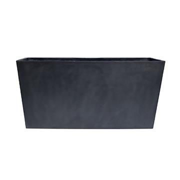 Jardinière ANDIF en béton de bois, noire, 100x32x49cm