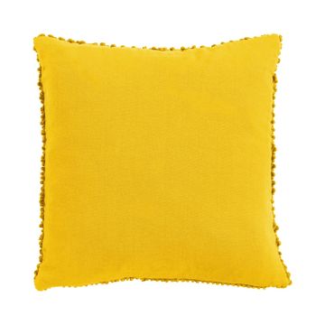 Coussin moelleux BOLLY, avec noppes, jaune foncé, 45x45cm