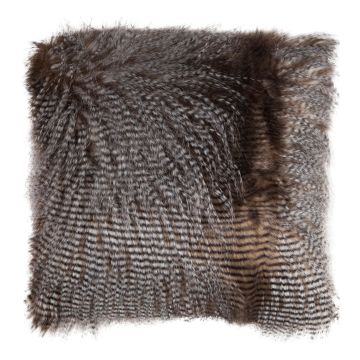 Coussin décoratif BENKA, marron-blanc-noir, 45x45cm
