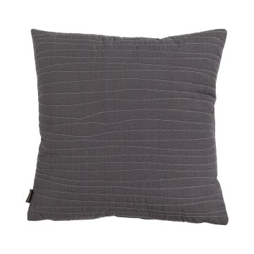 Coussin décoratif SILENA, gris foncé, coutures irrégulières, 45 x 45 cm Coussin décoratif SILENA, gris foncé, coutures irrégulières, 45 x 45 cm