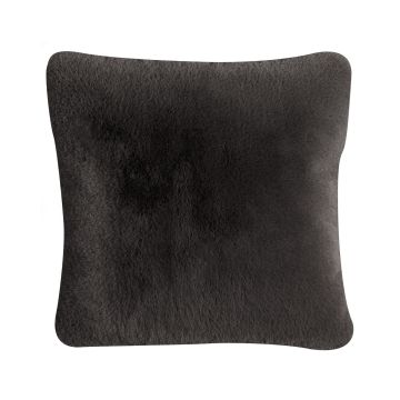 Coussin douillet MAGALI, gris foncé, 45x45cm