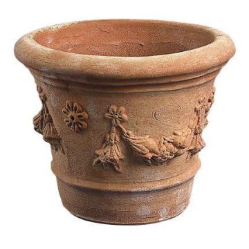 Pot de fleurs en terre cuite VONDAR avec motif, fait main, 51cm, Ø69cm