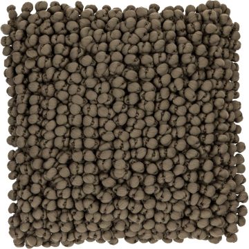 Coussin douillet BOLKO, avec noppes, vert kaki, 45x45cm