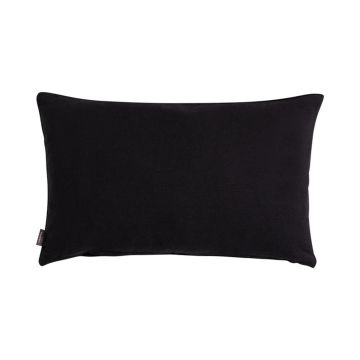 Coussin décoratif en toile KALUA, noir, 50x30cm