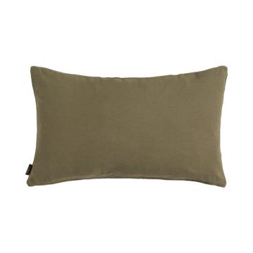 Coussin décoratif en toile KALUA, vert olive, 50x30cm