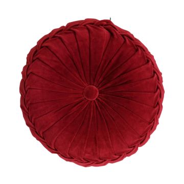 Coussin rond / Pouf BELLONA, rouge, 10x40cm