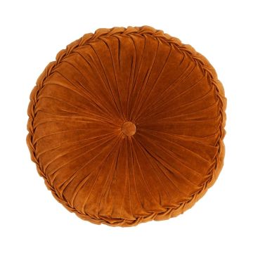 Coussin rond / Pouf BELLONA, caramel, 10x60cm