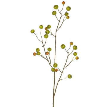 Branche synthétique de pommier ornemental NONGIH avec fruits, vert-orange, 90cm Branche synthétique de pommier ornemental NONGIH avec fruits, vert-orange, 90cm