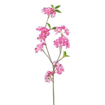 Branche décorative de cerisier du Japon FYNLOK avec des fleurs, rose fuchsia, 75cm