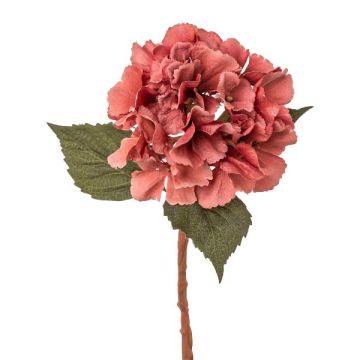 Fleur décorative Hortensia TREASY, vieux rose, 35cm