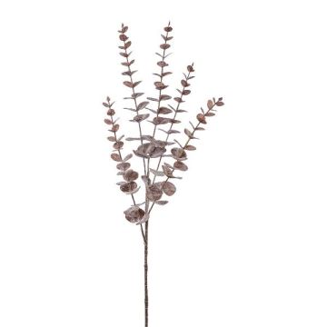 Branche artificielle Eucalyptus TRELVO, rouge bourgogne, 75cm