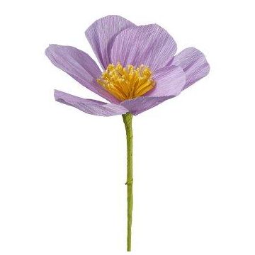 Fleur artificielle Anémone JURLA en papier, lilas clair, 35cm