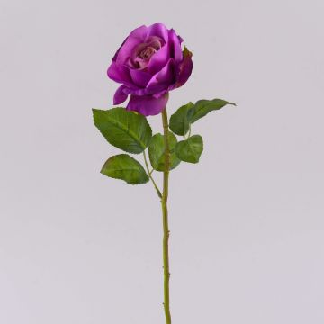 Rose synthétique WINAKAS, violette, 35cm, Ø10cm