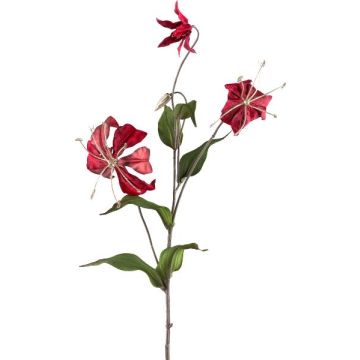 Branche artificielle Gloriosa LISUPY, rouge rubis-or, 80cm Branche artificielle Gloriosa LISUPY, rouge rubis-or, 80cm
