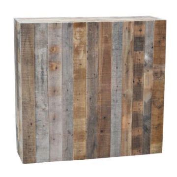 Socle rustique en bois KIRYON avec veinage naturel, marron, 78x25x75cm Socle rustique en bois KIRYON avec veinage naturel, marron, 78x25x75cm