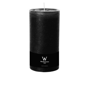 Bougie décorative cylindrique AURORA, noire, 19cm, Ø10cm, 155h - Fabriquée en Allemagne Bougie décorative cylindrique AURORA, noire, 19cm, Ø10cm, 155h - Fabriquée en Allemagne