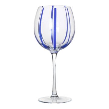 Verre à vin OCTAVIUS à rayures, bleu-transparent, 21 cm, Ø 9,5 cm Verre à vin OCTAVIUS à rayures, bleu-transparent, 21 cm, Ø 9,5 cm