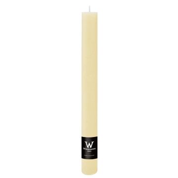 Bougie décorative cylindrique AURORA, crème, 28cm, Ø3,5cm, 30h - Fabriquée en Allemagne Bougie décorative cylindrique AURORA, crème, 28cm, Ø3,5cm, 30h - Fabriquée en Allemagne