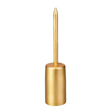 Pique-bougie en métal LISANDRE pour bougies cylindriques d'environ Ø 2,2 cm, or vieilli, 11 cm, Ø 2,3 cm Pique-bougie en métal LISANDRE pour bougies cylindriques d'environ Ø 2,2 cm, or vieilli, 11 cm, Ø 2,3 cm